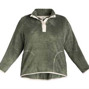Terra & Sky Plus 4x 28W-30W Quarter Snap Fleece Jacket NWT